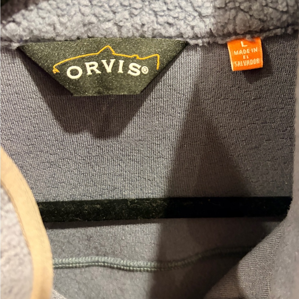 Orvis Slate Blue Fleece Vest - Picture 2 of 2